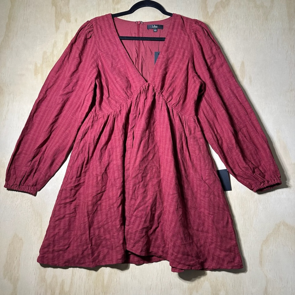 Lulu's Deep Rose Red Mini Dress